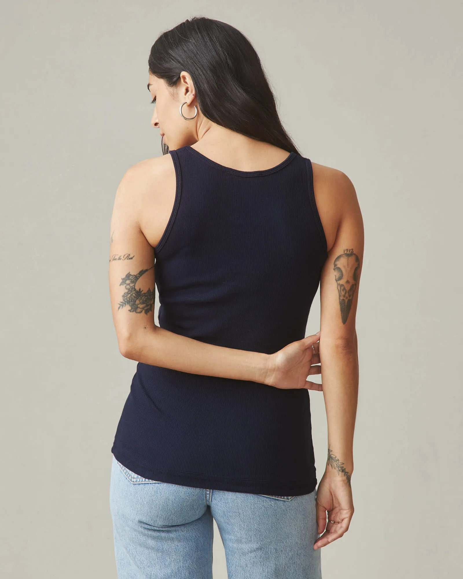 Women's Original Rib Tank - Dress Navy sold by American Giant product image thumbnail 3