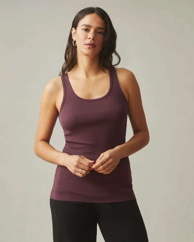 Women's Original Rib Tank - Fresh Plum sold by American Giant