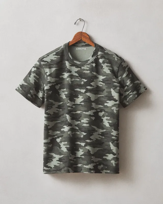 Men's Rib Tee - Forest Camo sold by American Giant