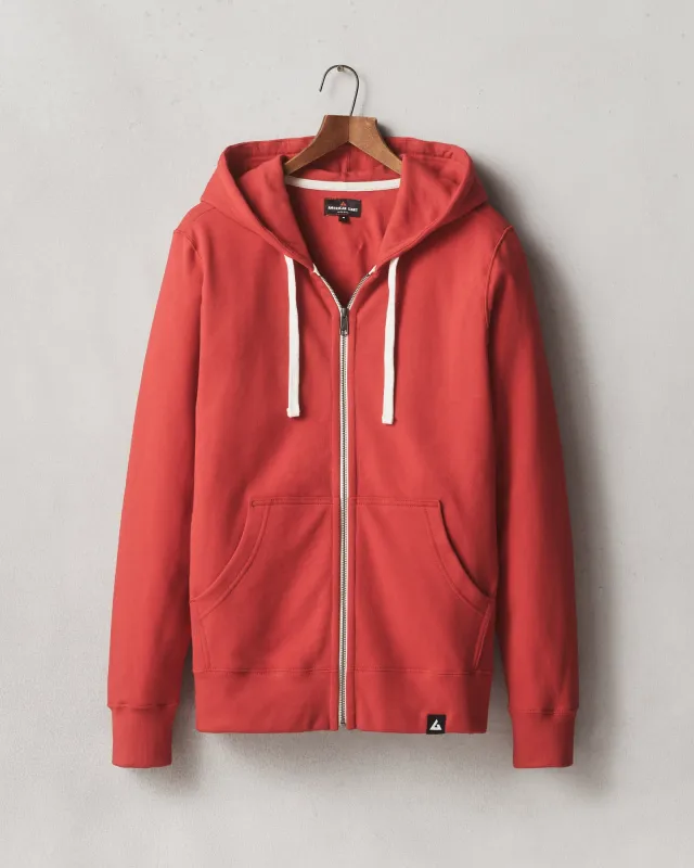 Men's Midweight Full Zip - Tango Red sold by American Giant