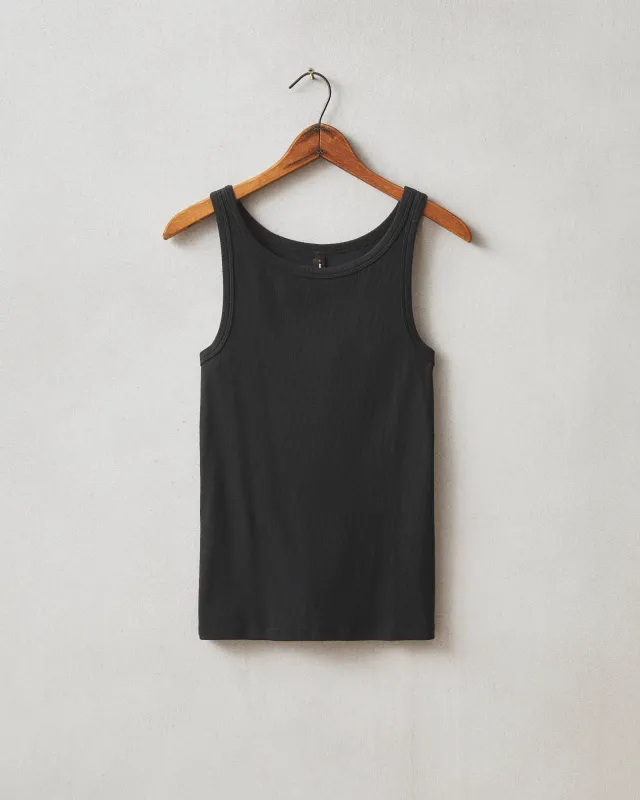 Women's Stretch Rib Tank - Meteorite sold by American Giant