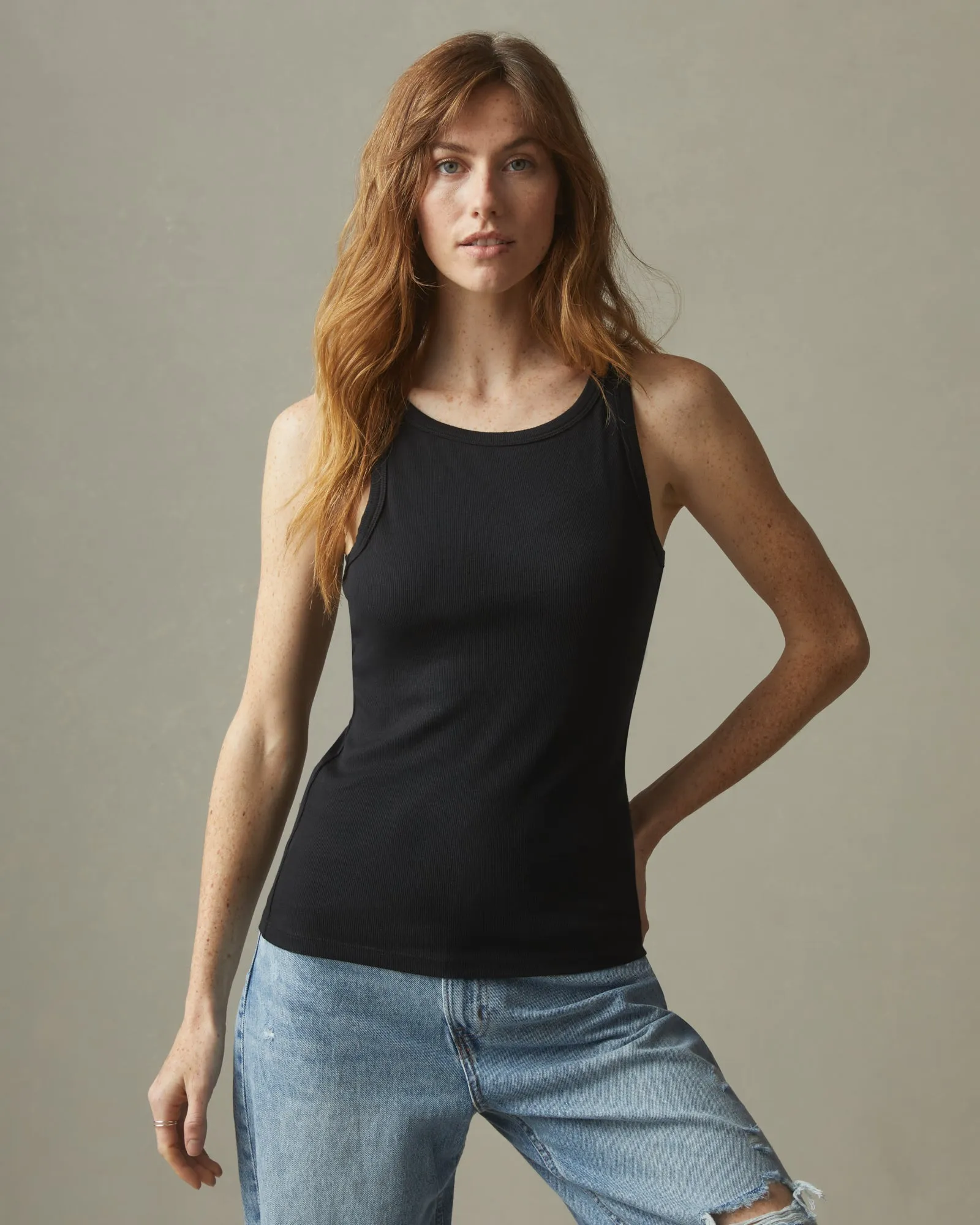 Women's Stretch Rib Tank - Meteorite sold by American Giant product image thumbnail 2