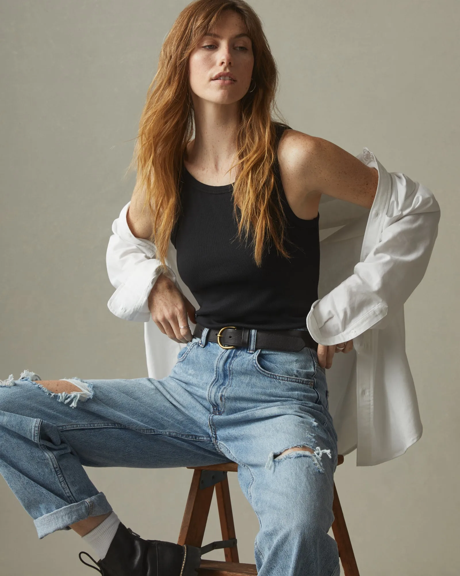 Women's Stretch Rib Tank - Meteorite sold by American Giant product image thumbnail 5