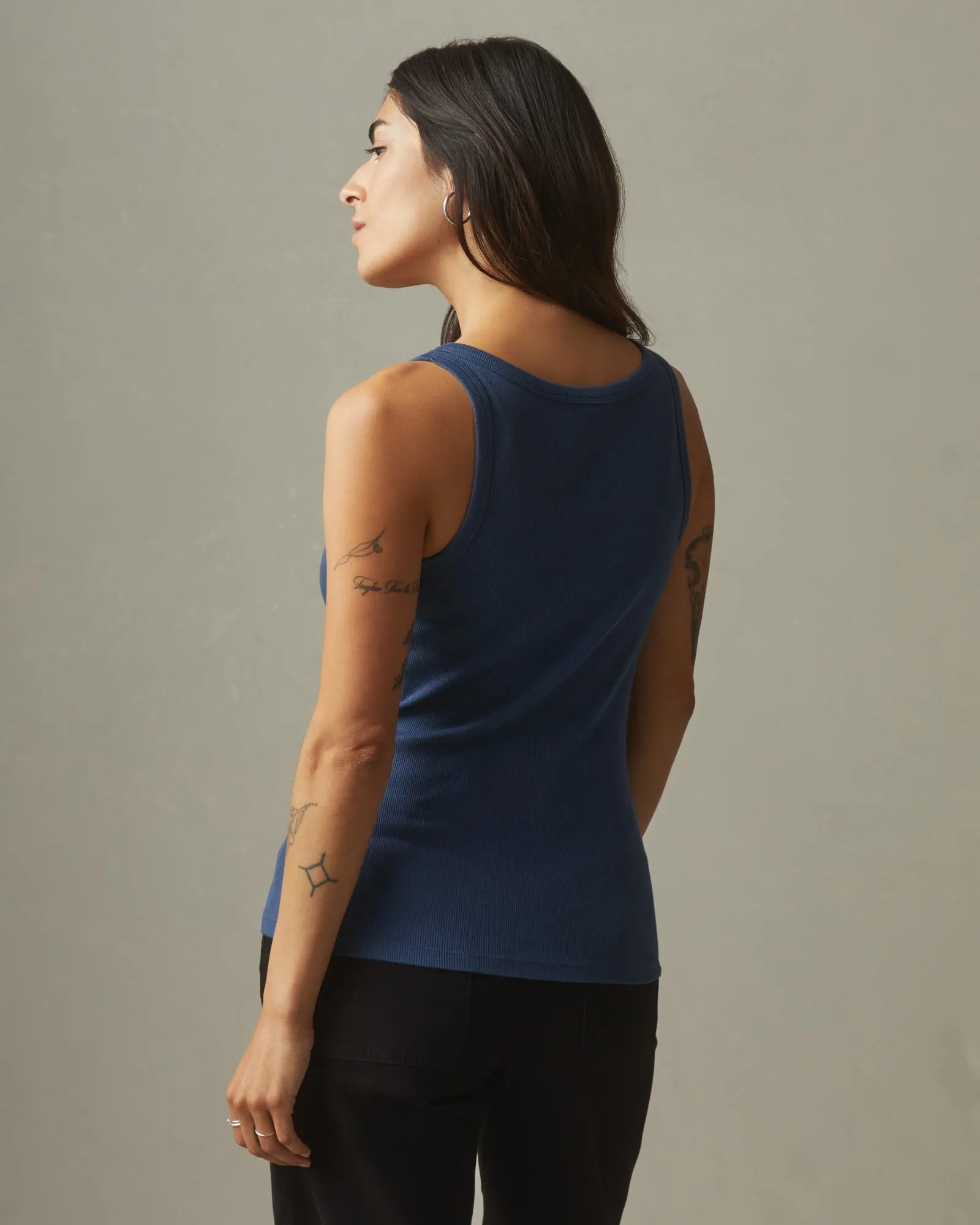 Women's Stretch Rib Tank - Cosmos Blue sold by American Giant product image thumbnail 2