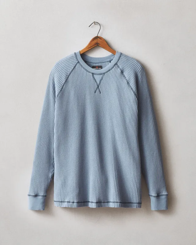 Men's Waffle Crew Long Sleeve - Beach Horizon sold by American Giant