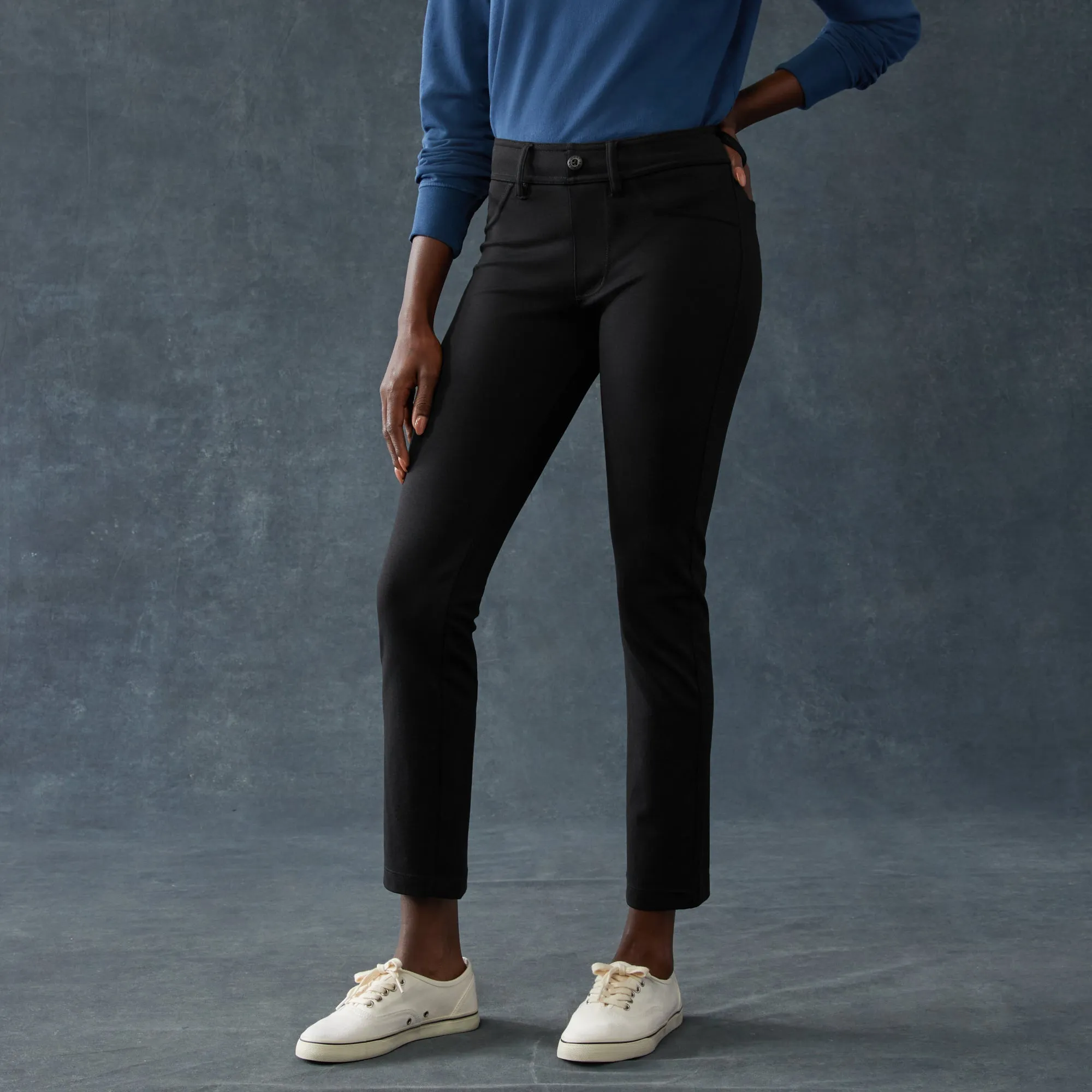 Women's Ponte Dress Pant - Straight - Super Black sold by American Giant product image thumbnail 5