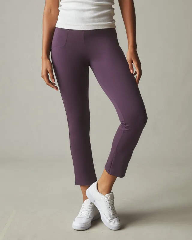 Women's Ponte Kick Flare Pant - Grapeseed sold by American Giant