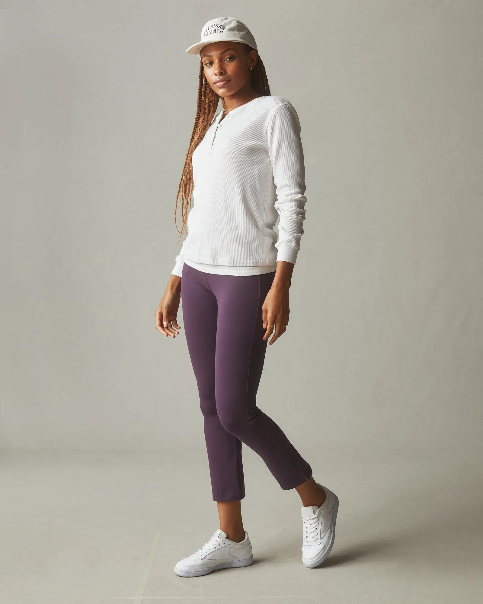 Women's Ponte Kick Flare Pant - Grapeseed sold by American Giant product image thumbnail 4