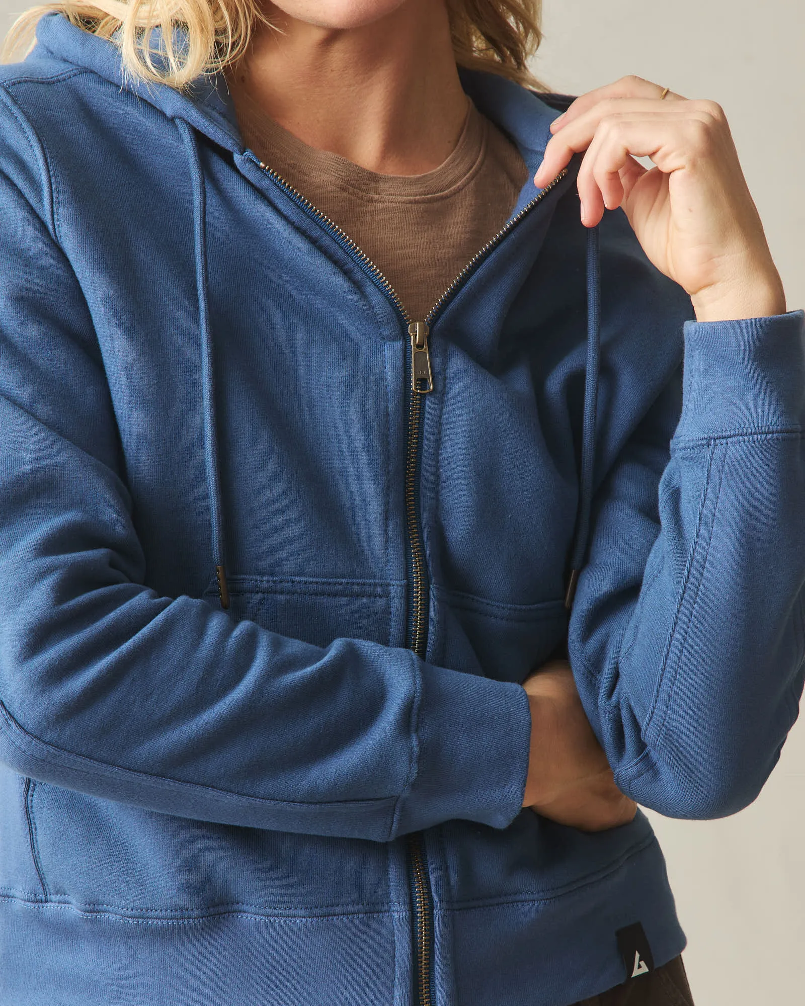 Women's Relaxed Classic Full Zip 2.0 - Marine Navy sold by American Giant product image thumbnail 5