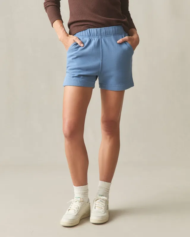 Women's Side Slit French Terry Short - Quiet Harbor sold by American Giant