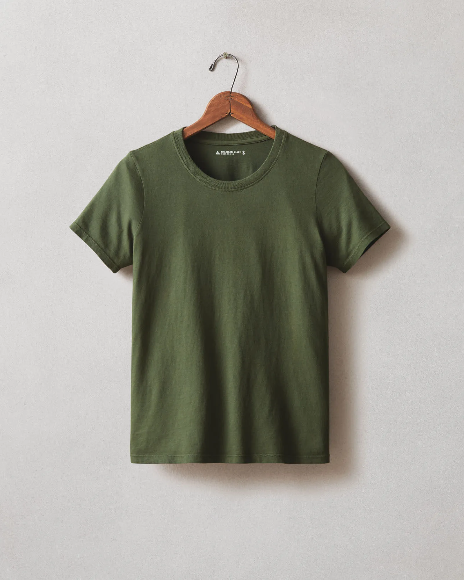 Women's Classic Cotton Crew Tee - Olive sold by American Giant