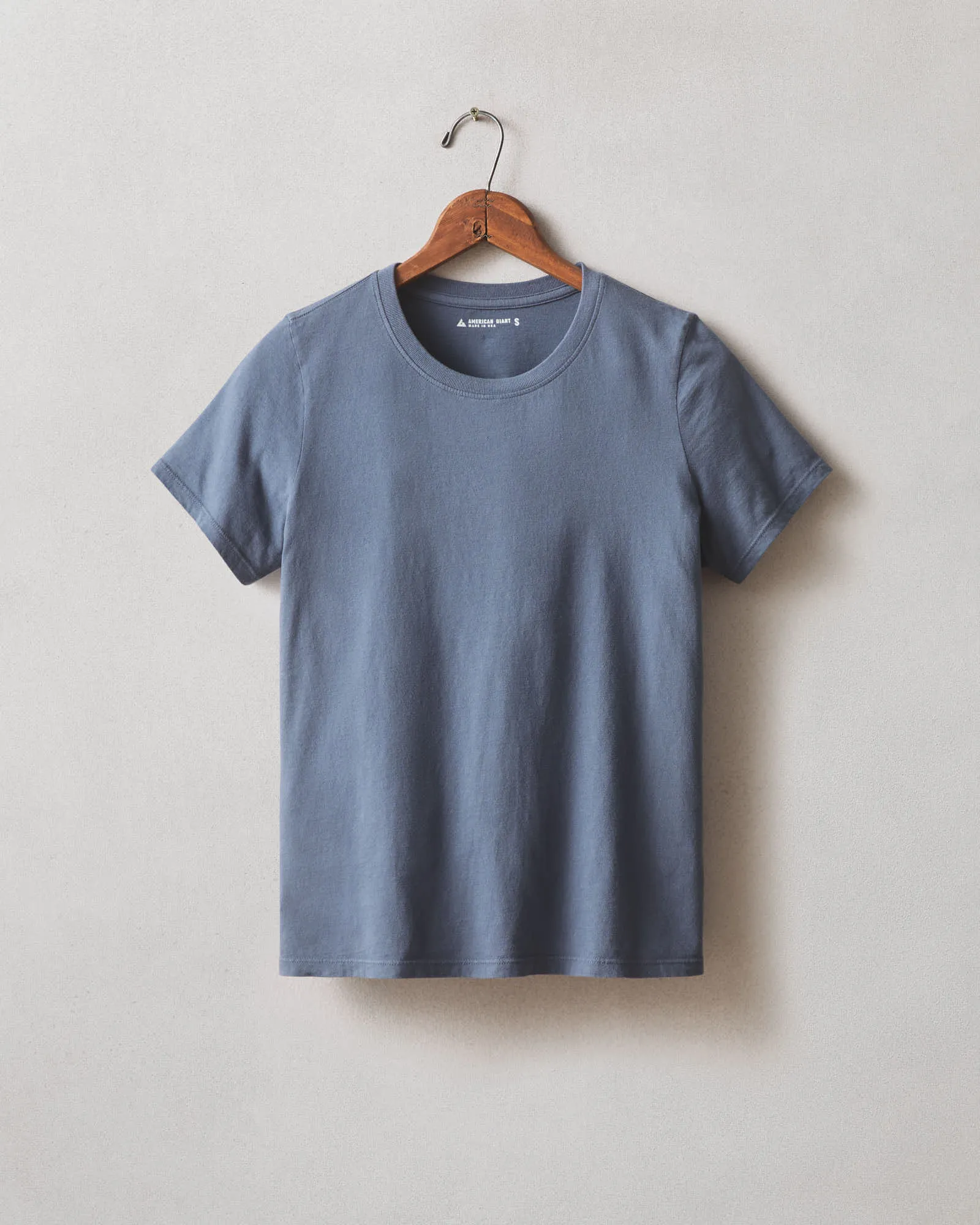 Women's Classic Cotton Crew Tee - Blue Jean sold by American Giant