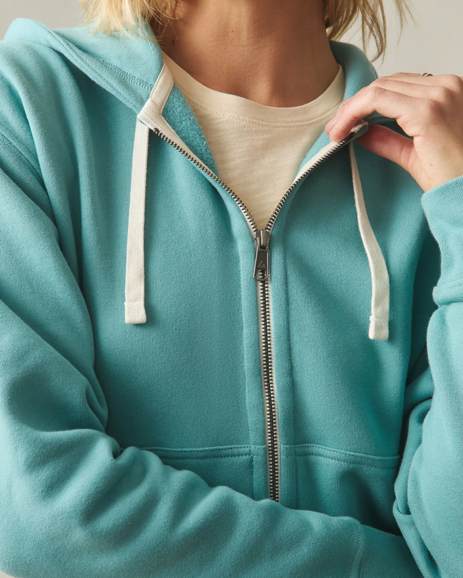 Women's Midweight Full Zip - Teal sold by American Giant product image thumbnail 5