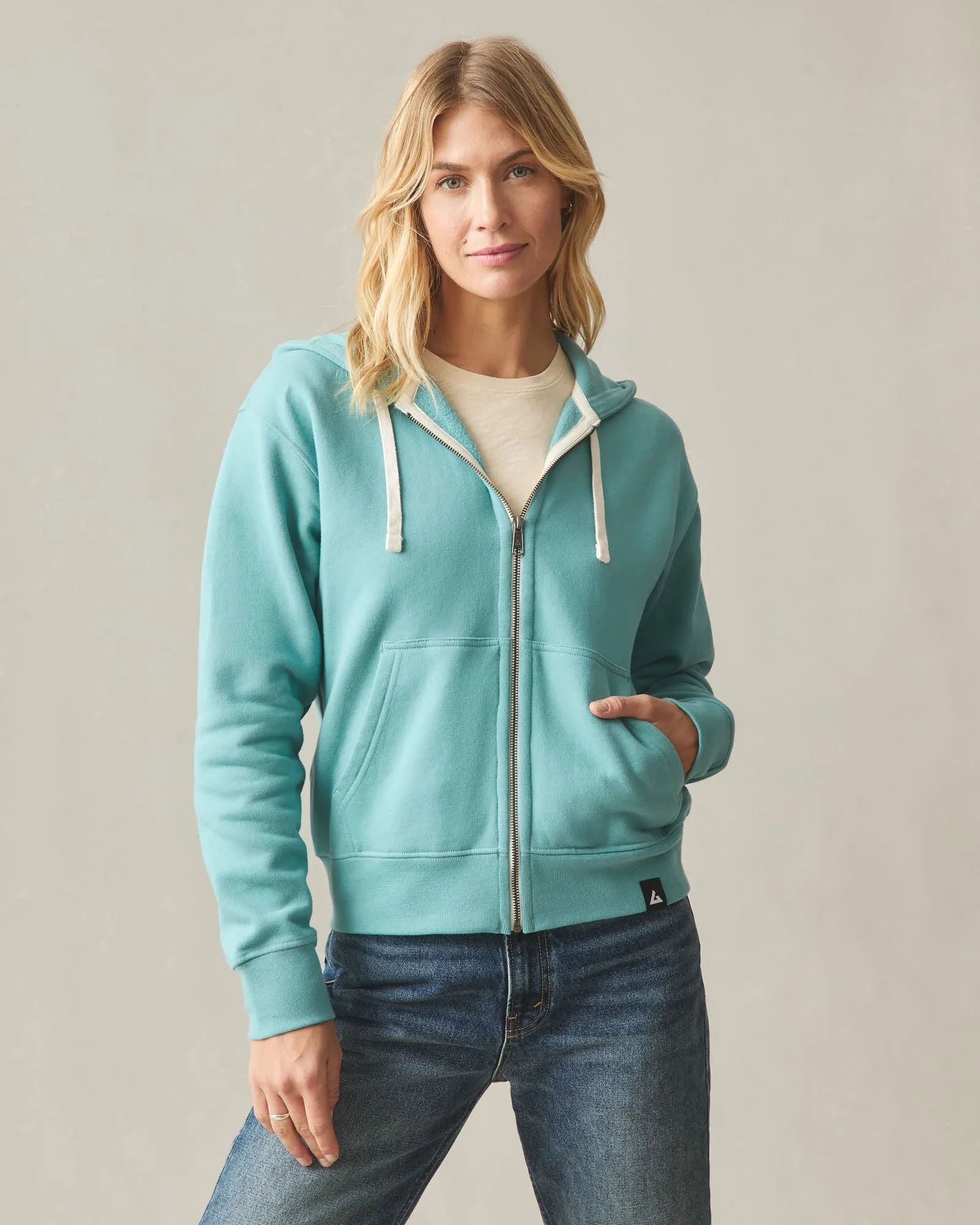 Women's Midweight Full Zip - Teal sold by American Giant product image thumbnail 3
