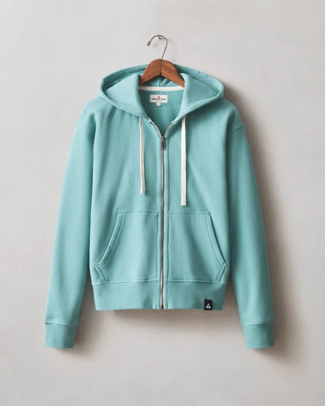 Women's Midweight Full Zip - Teal sold by American Giant
