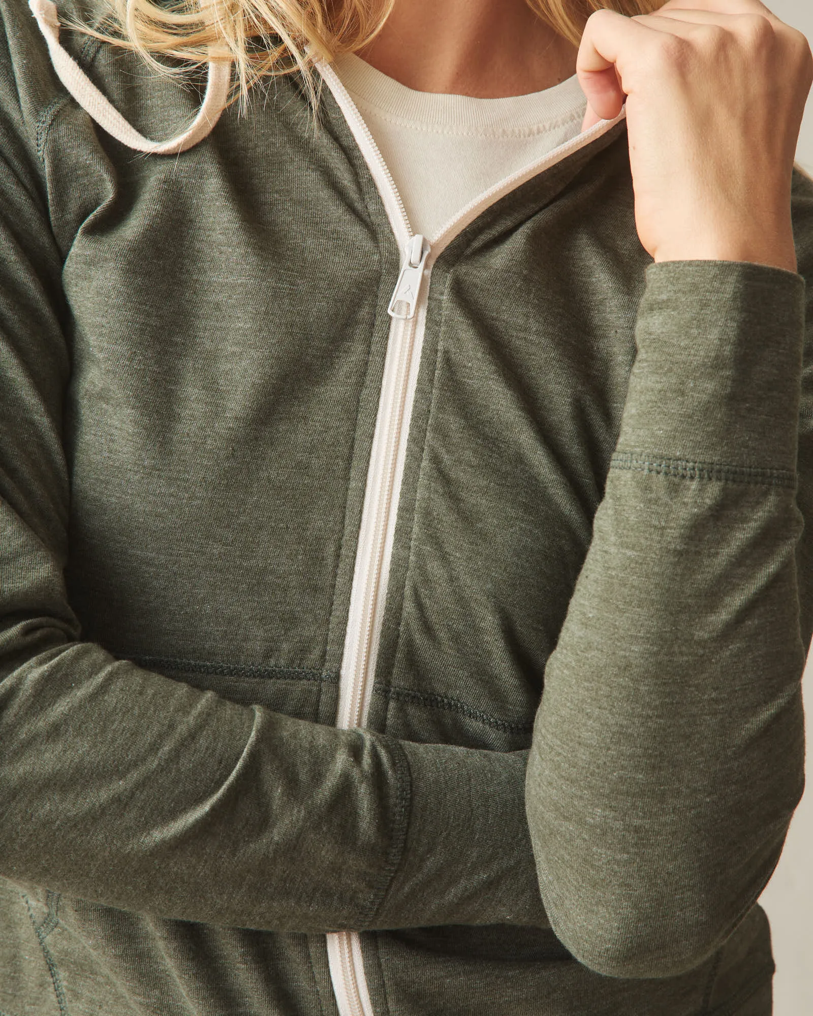 Women's Lightweight Full Zip - Forest Night Heather sold by American Giant product image thumbnail 5