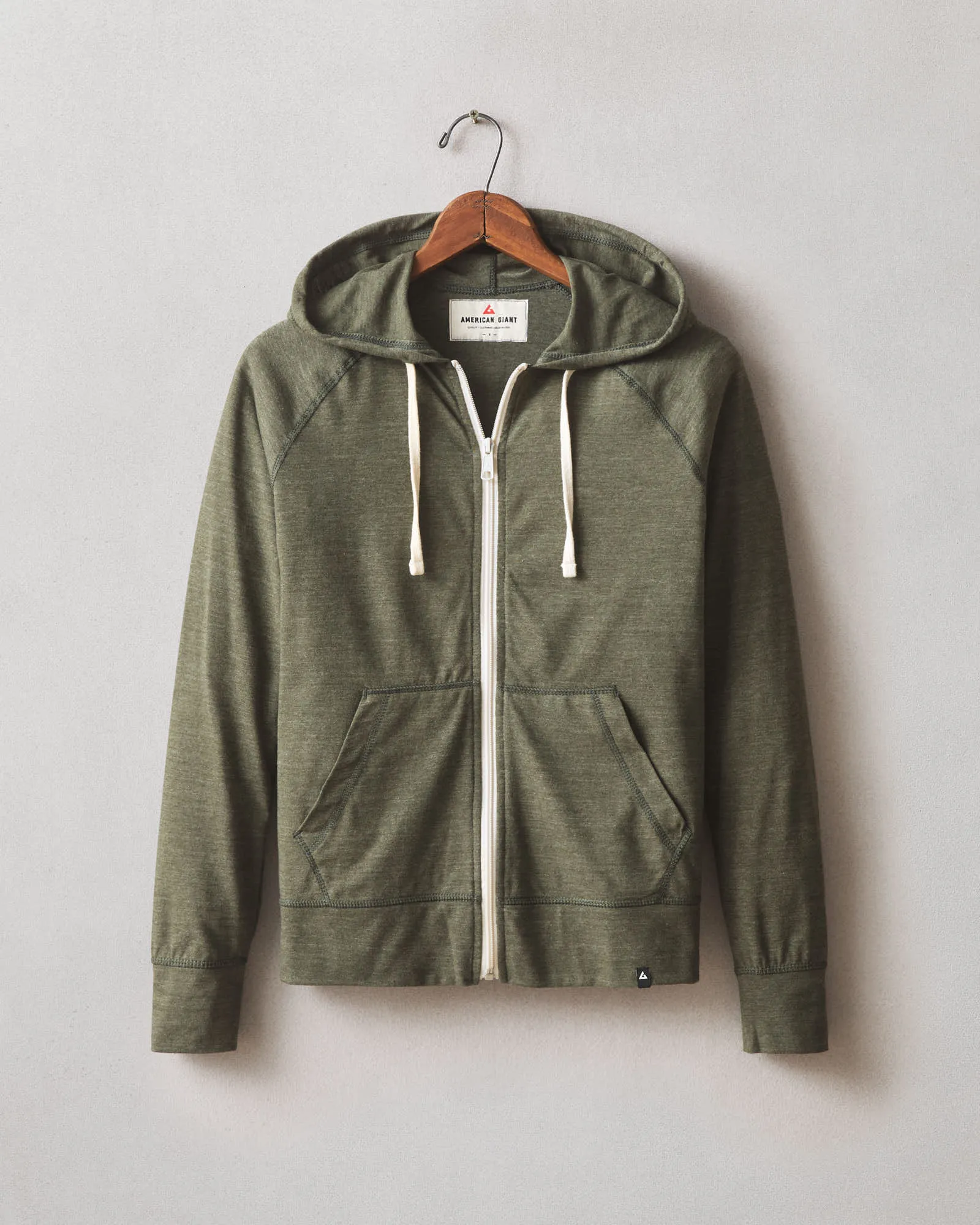 Women's Lightweight Full Zip - Forest Night Heather sold by American Giant