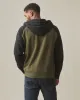 Men's Raglan Colorblock Midweight Full Zip - Deep Olive Black sold by American Giant