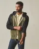 Men's Raglan Colorblock Midweight Full Zip - Deep Olive Black sold by American Giant