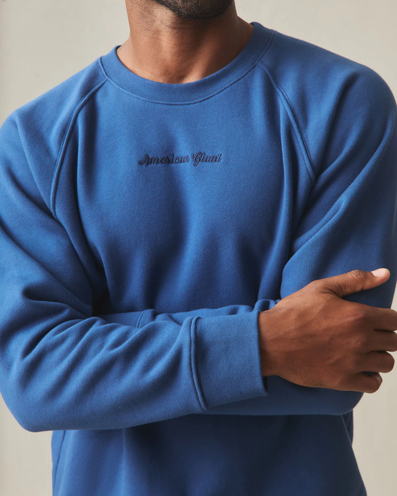 Men's Midweight Crewneck - Navy Peony sold by American Giant product image thumbnail 5
