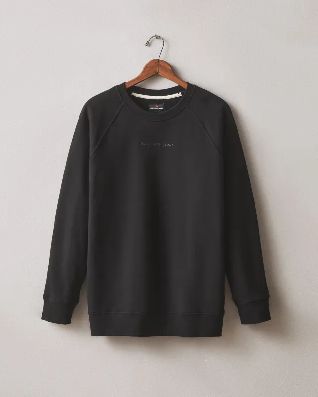 Men's Midweight Crewneck - Black sold by American Giant