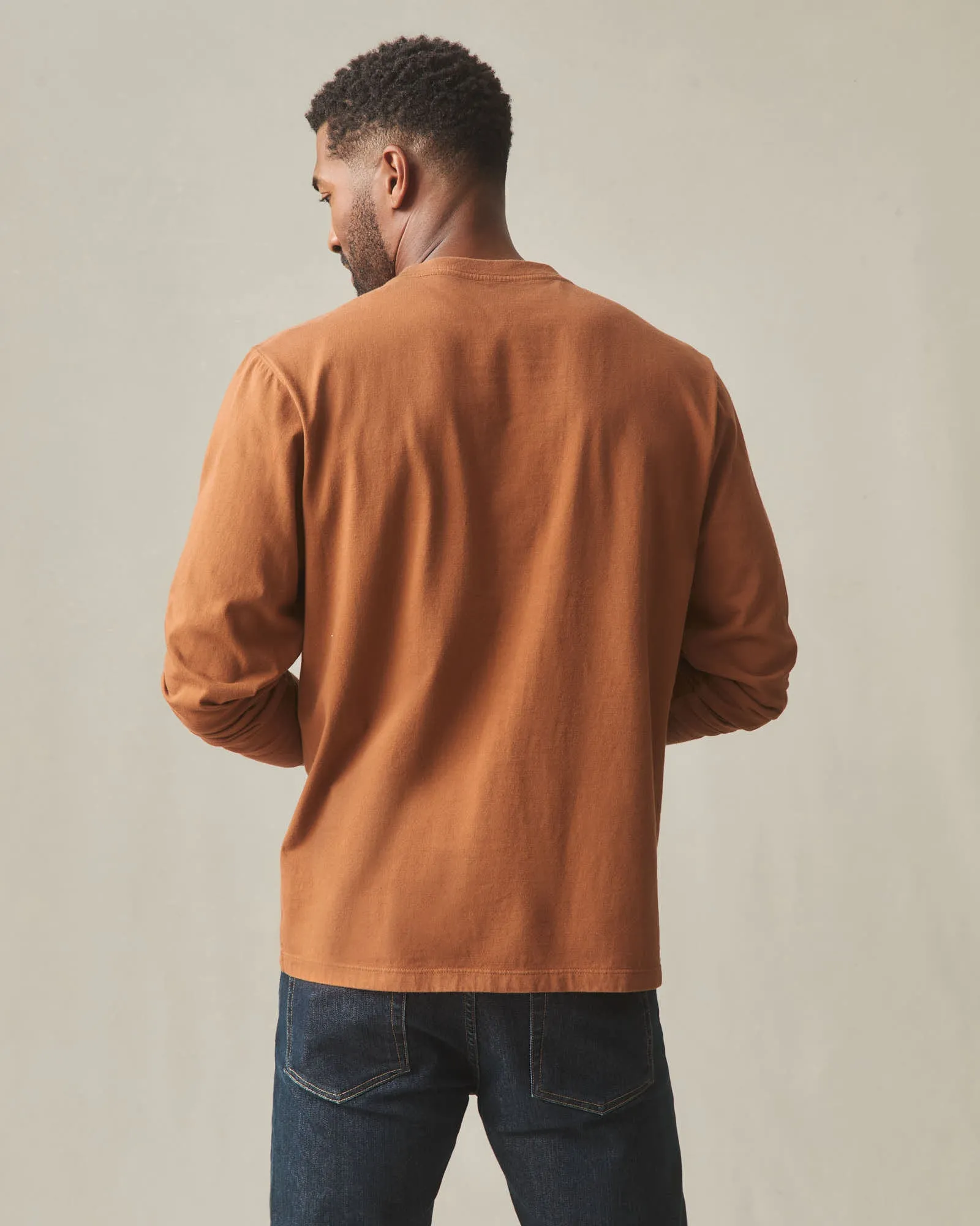 Men's Long Sleeve Pocket Tee - Tortoise Shell sold by American Giant product image thumbnail 4