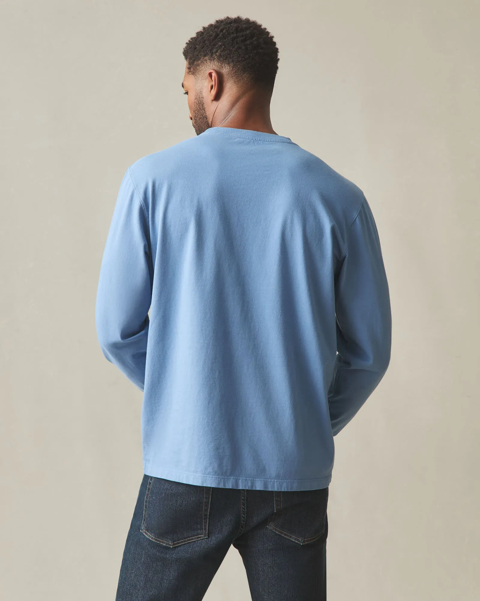 Men's Long Sleeve Pocket Tee - Quiet Harbor sold by American Giant product image thumbnail 4