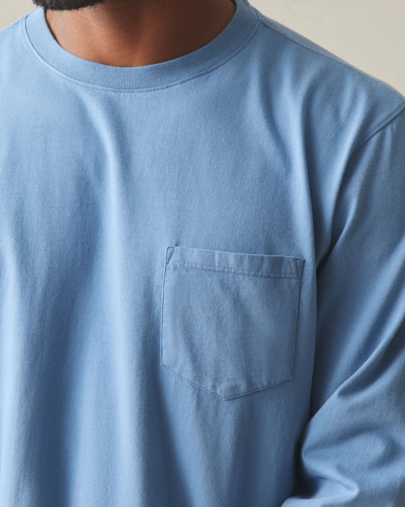 Men's Long Sleeve Pocket Tee - Quiet Harbor sold by American Giant product image thumbnail 5