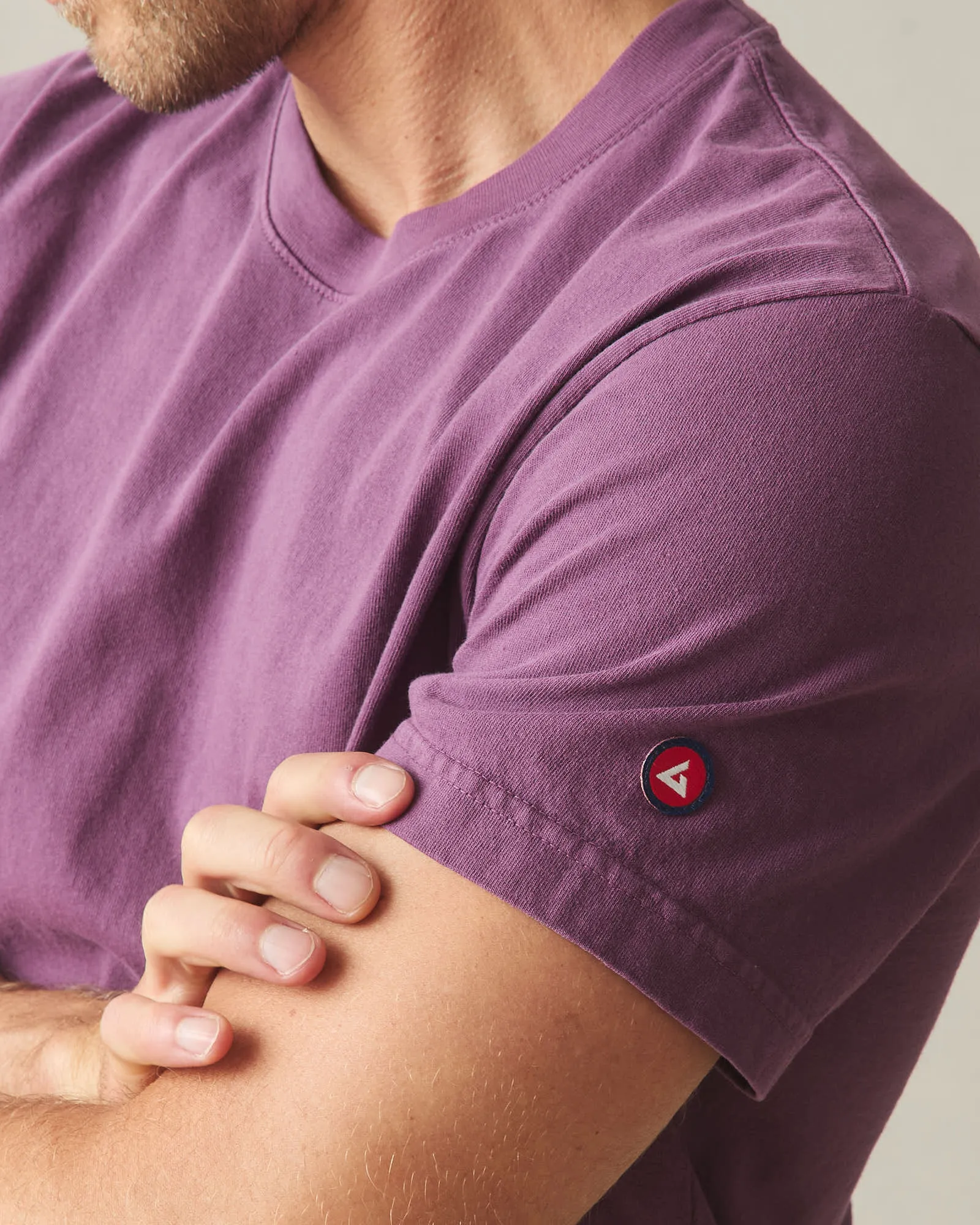 Men's Vintage Crew Tee - Washed Italian Plum sold by American Giant product image thumbnail 4