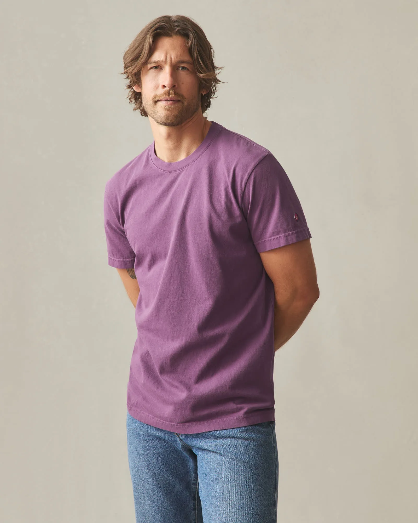 Men's Vintage Crew Tee - Washed Italian Plum sold by American Giant product image thumbnail 2