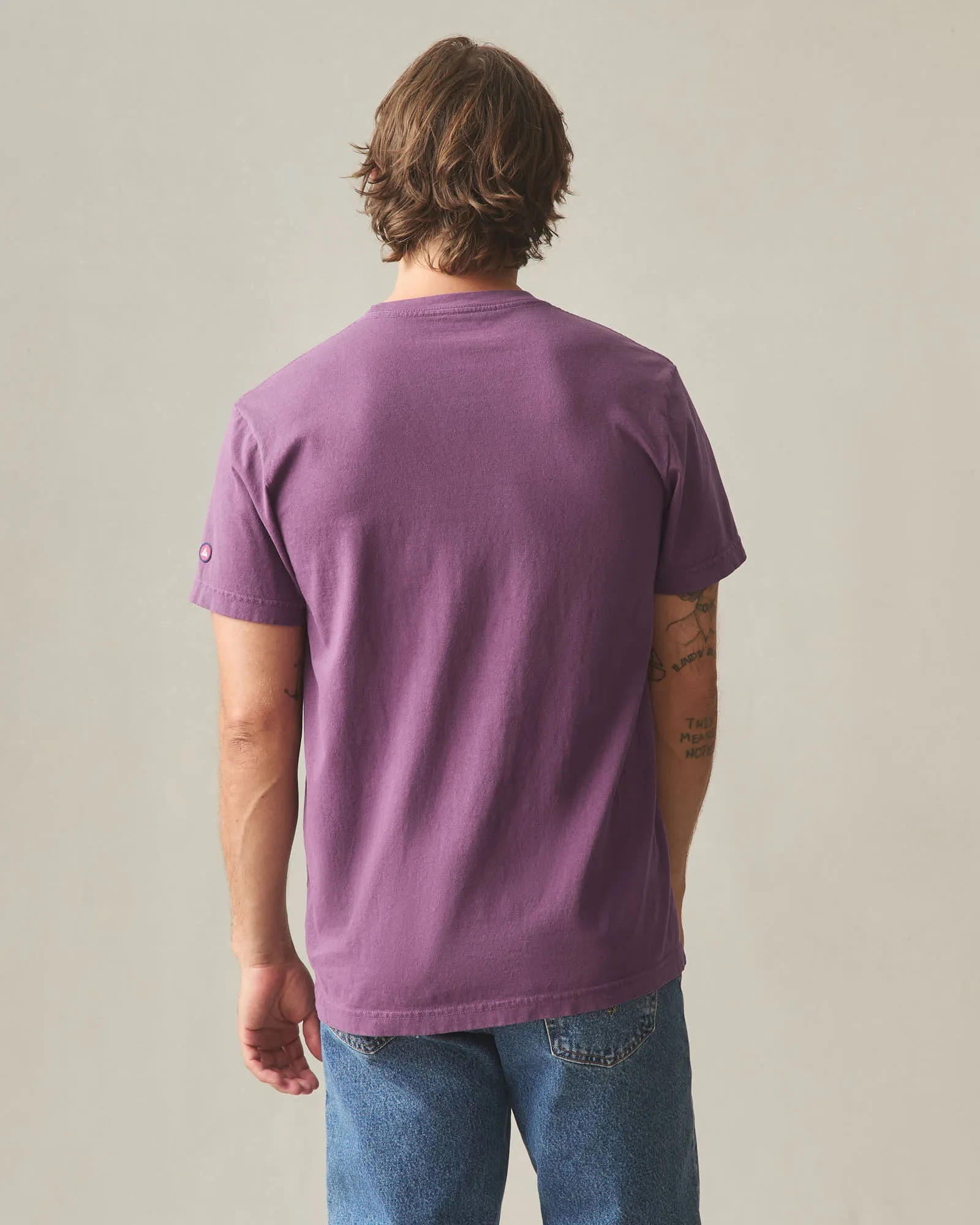 Men's Vintage Crew Tee - Washed Italian Plum sold by American Giant product image thumbnail 3