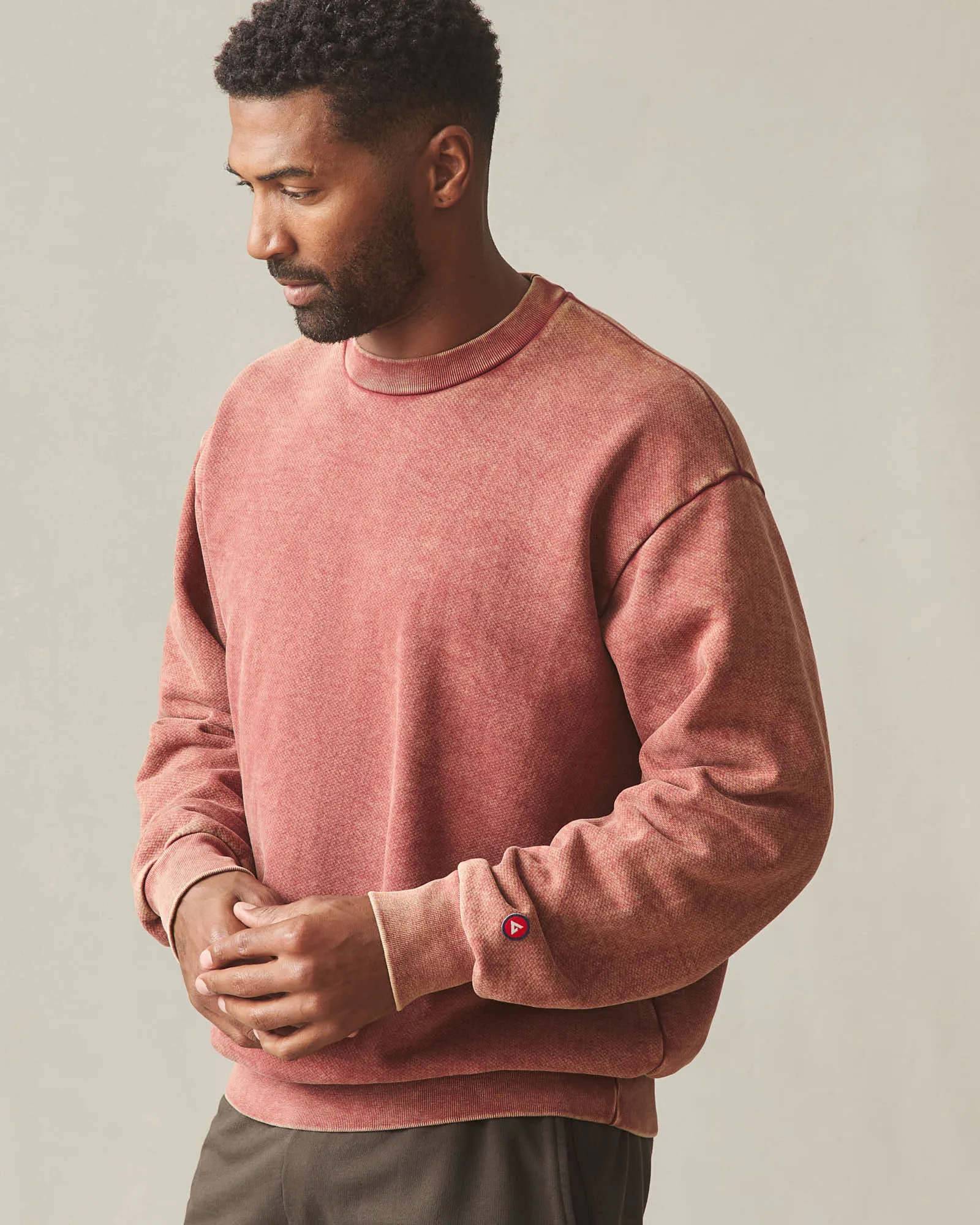 Unisex American Vintage Crew Sweatshirt - Mineral Wash Russet Brown sold by American Giant product image thumbnail 5