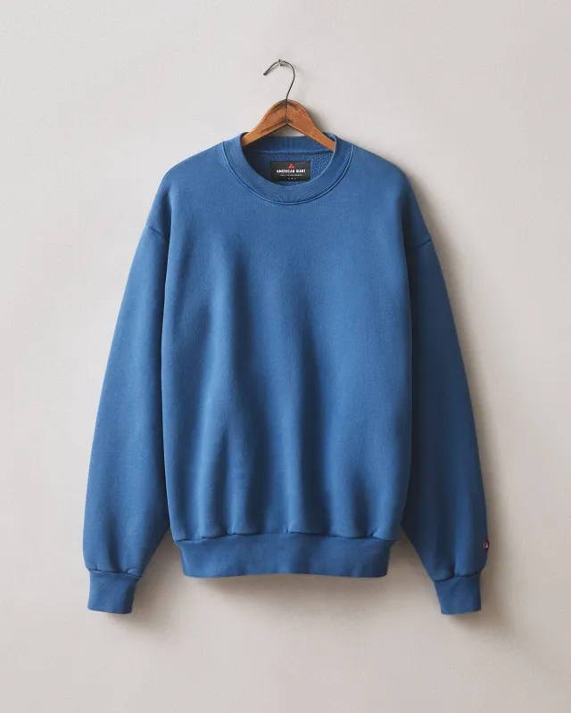 Unisex American Vintage Crew Sweatshirt - Blue Quartz sold by American Giant