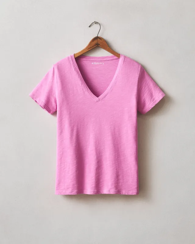 Women's Premium Slub V-Neck Tee - Fiji Flower sold by American Giant