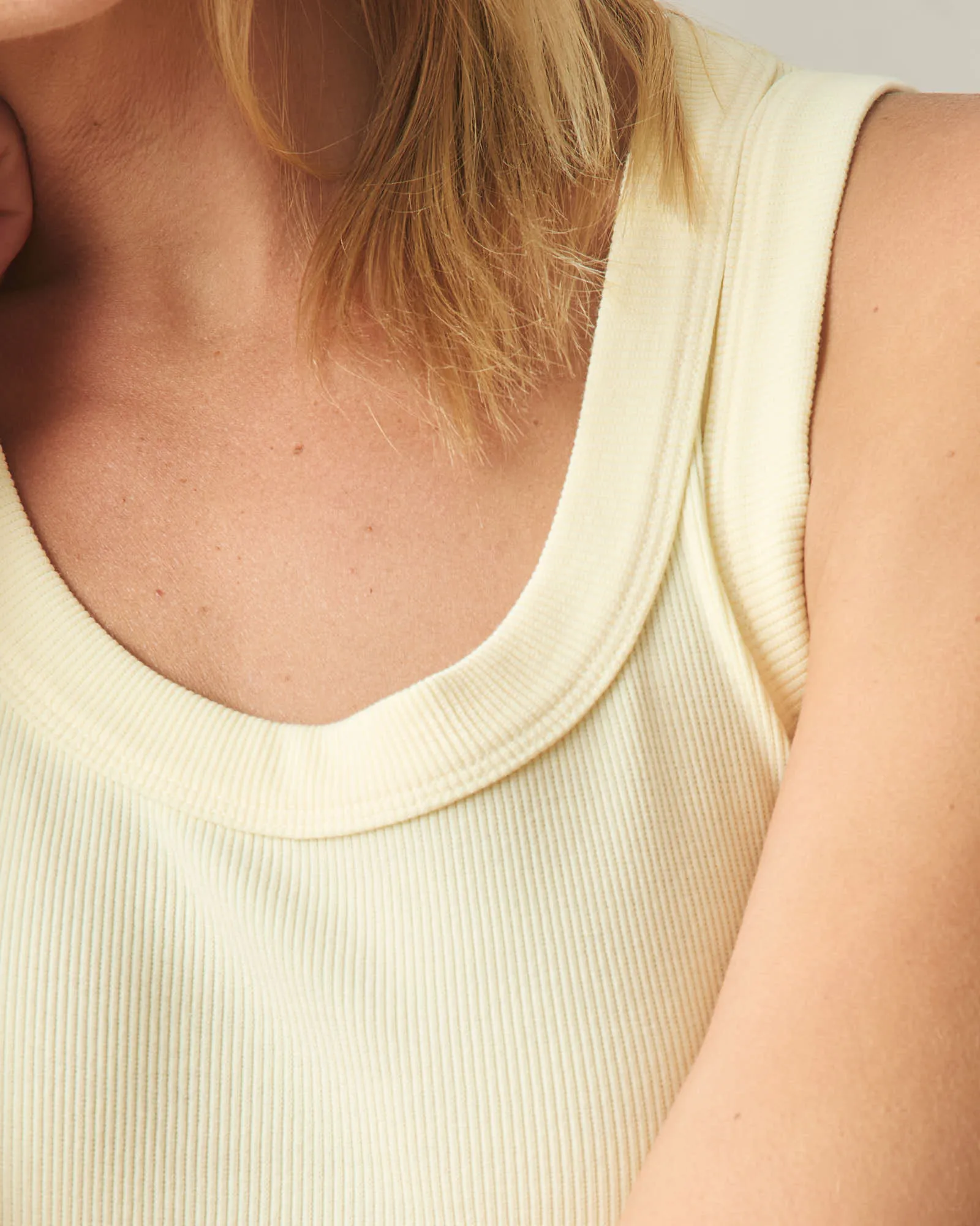 Women's Rib Tank - Almond Oil sold by American Giant product image thumbnail 3
