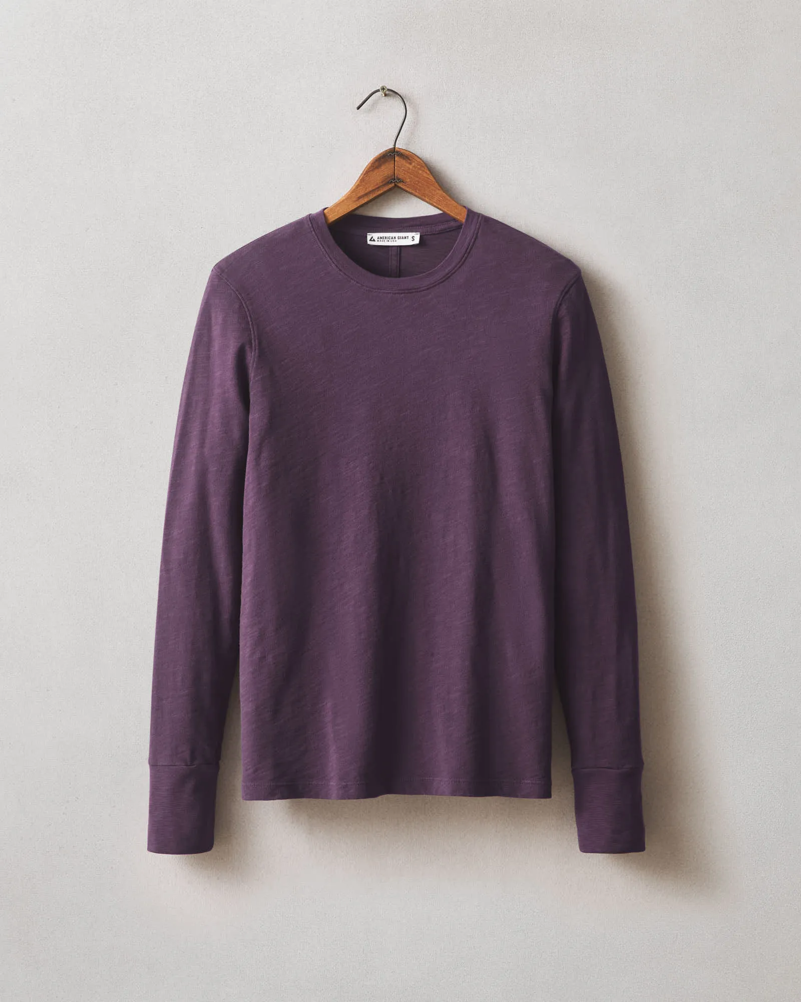 Women's Premium Slub Long Sleeve Crew Tee - Grapeseed sold by American Giant product image thumbnail 2