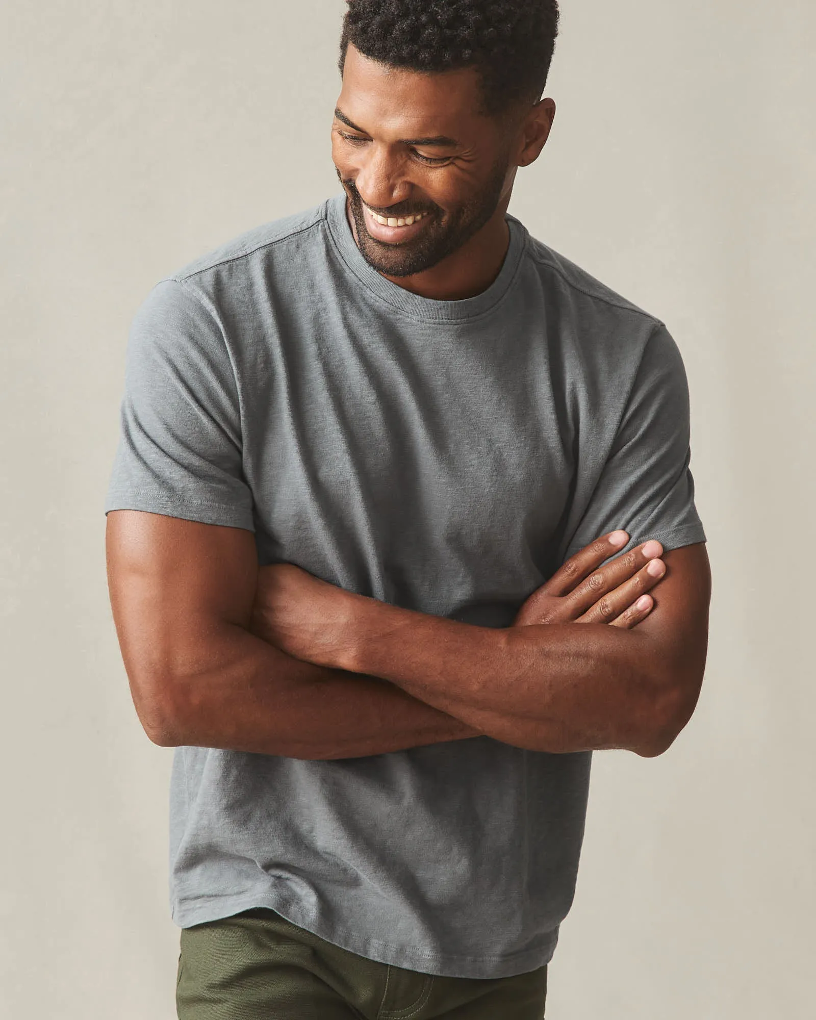 Men's Premium Slub Crew Tee - Lava Smoke sold by American Giant product image thumbnail 2