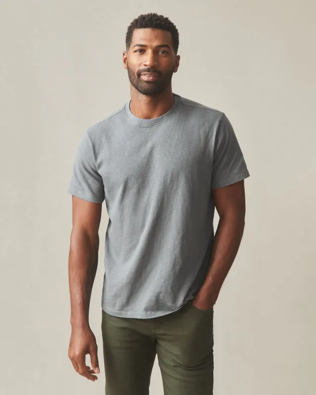 Men's Premium Slub Crew Tee - Lava Smoke sold by American Giant