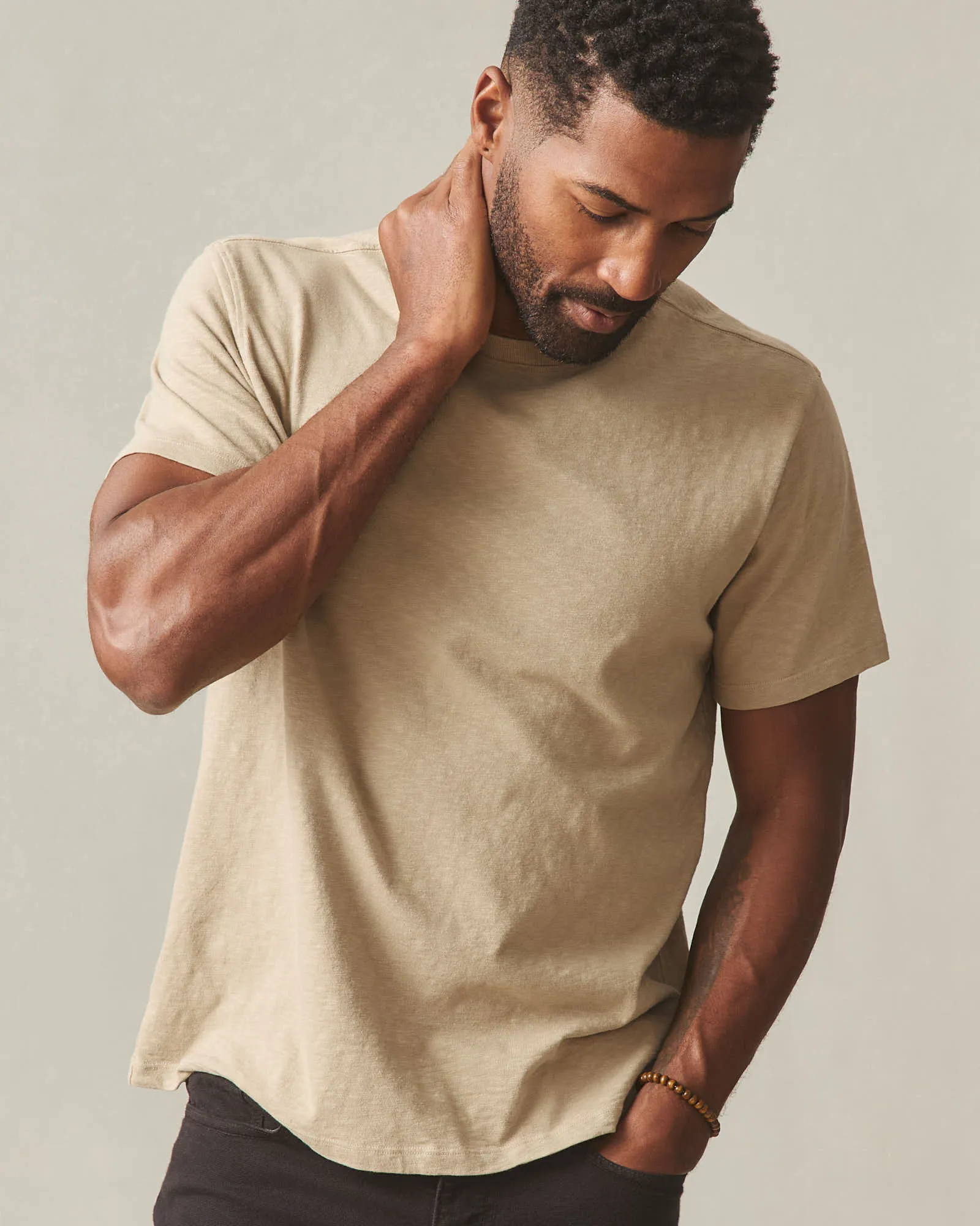 Men's Premium Slub Crew Tee - Lemon Pepper sold by American Giant product image thumbnail 3