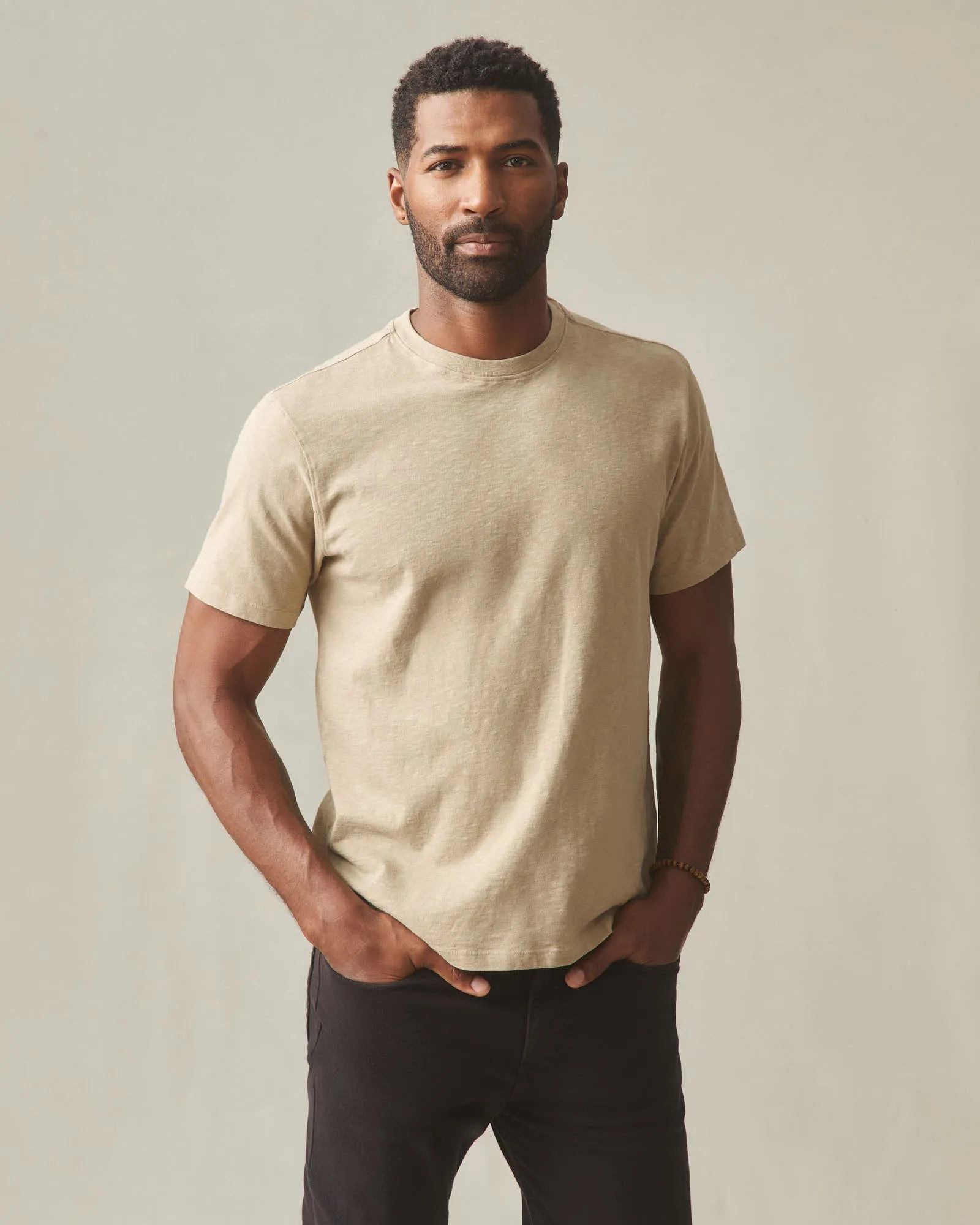 Men's Premium Slub Crew Tee - Lemon Pepper sold by American Giant product image thumbnail 2