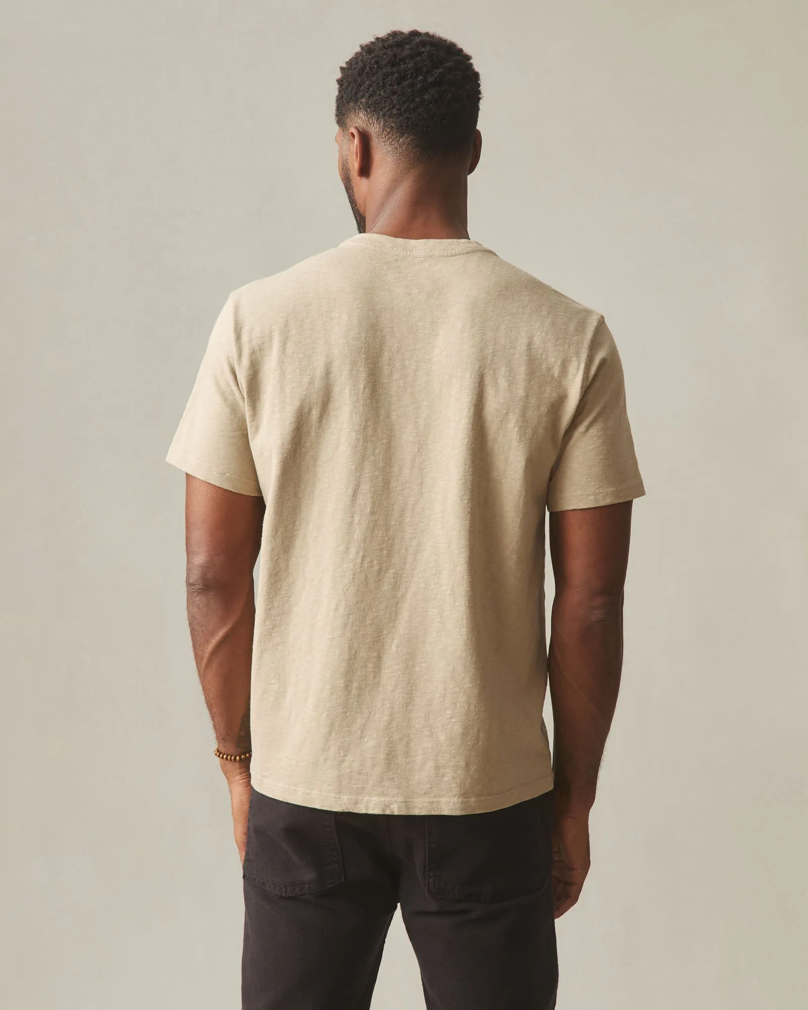 Men's Premium Slub Crew Tee - Lemon Pepper sold by American Giant product image thumbnail 4