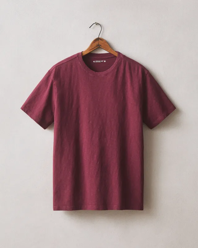 Men's Premium Slub Crew Tee - Zinfandel sold by American Giant