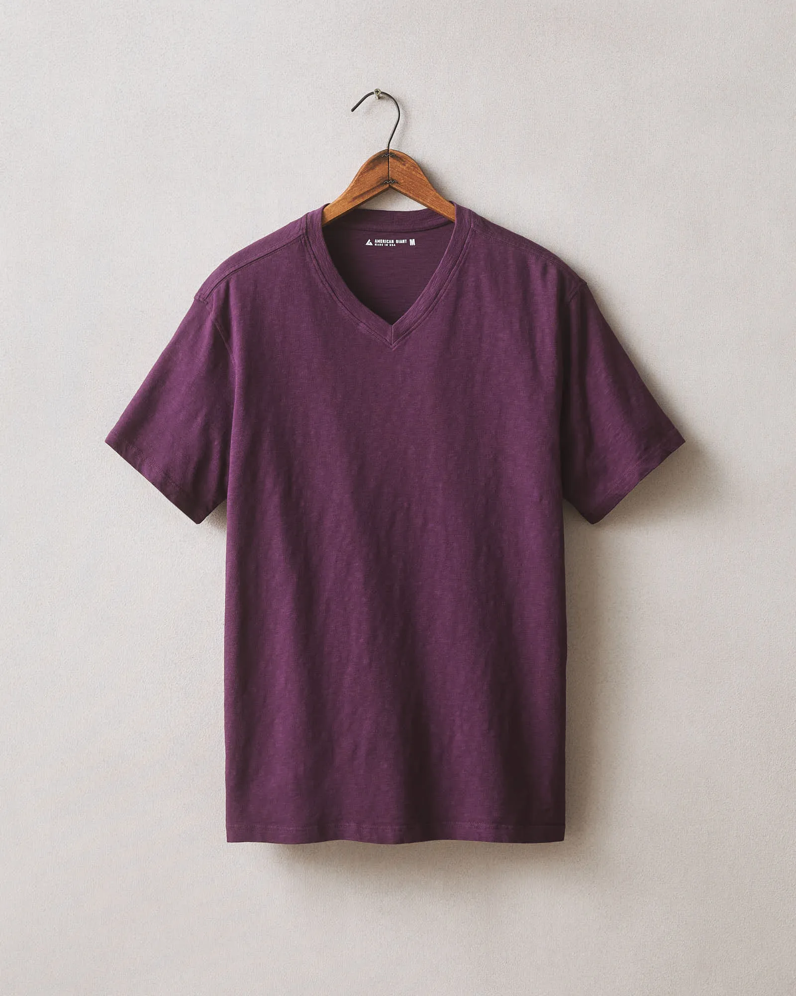 Men's Premium Slub V-Neck Tee - Italian Plum sold by American Giant