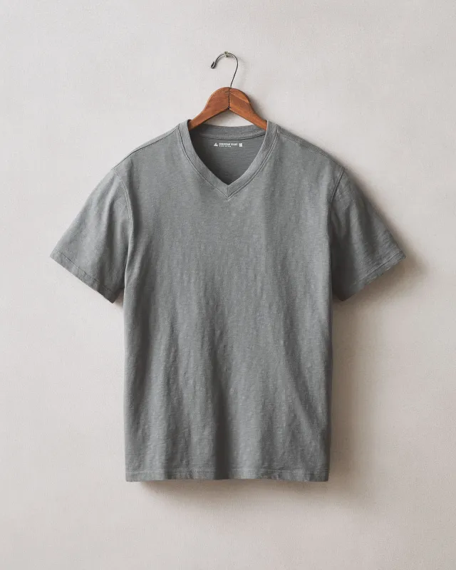 Men's Premium Slub V-Neck Tee - Lava Smoke sold by American Giant