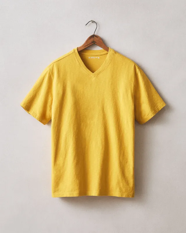 Men's Premium Slub V-Neck Tee - Nugget Gold sold by American Giant