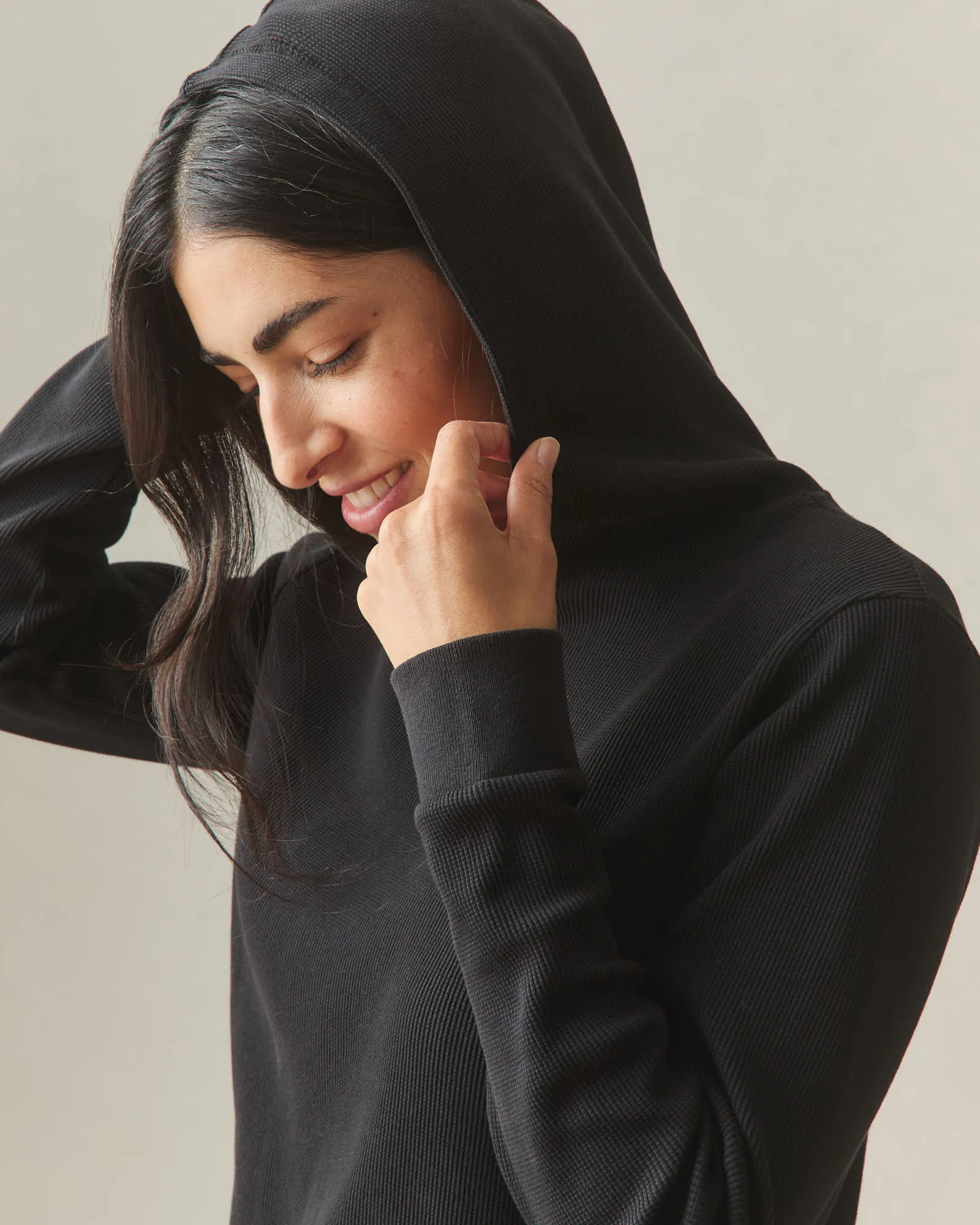 Women's Thermal Pullover - Black sold by American Giant product image thumbnail 4