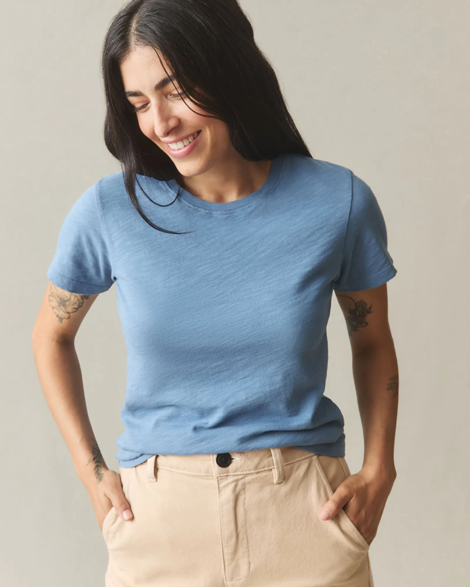 Women's Premium Slub Crew Tee - Quiet Harbor sold by American Giant product image thumbnail 2