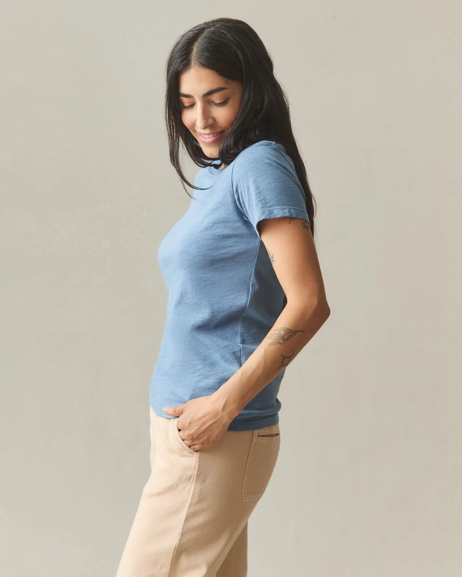 Women's Premium Slub Crew Tee - Quiet Harbor sold by American Giant product image thumbnail 3