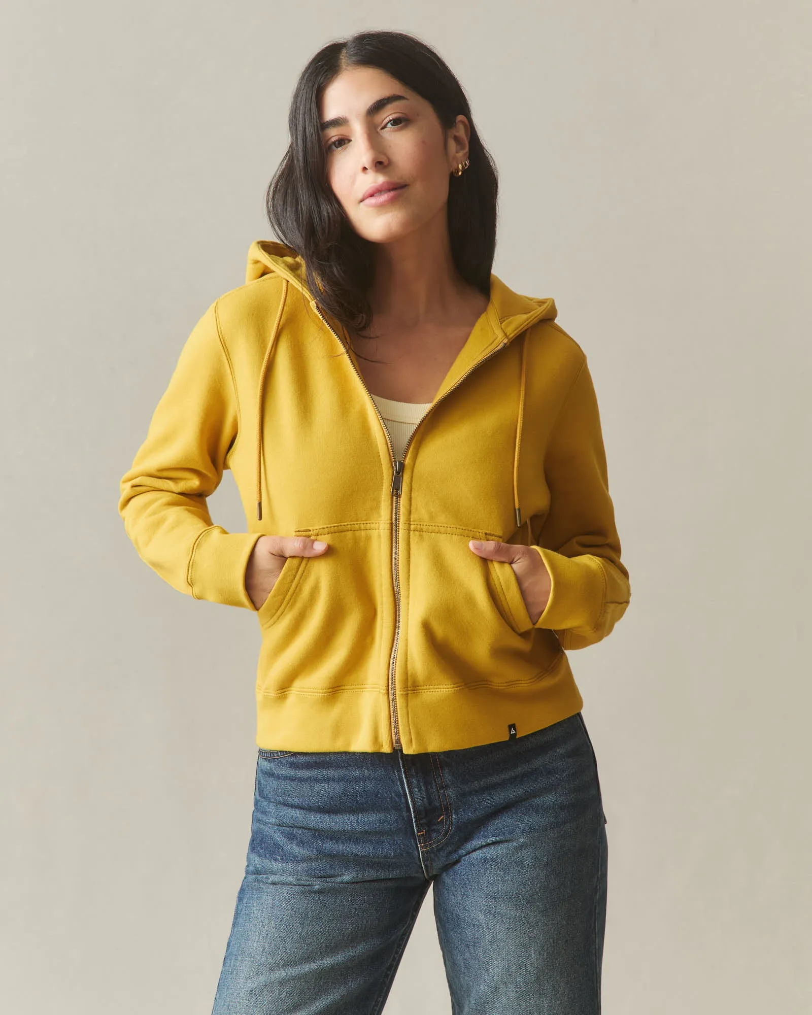 Women's relaxed Classic Full Zip 2.0 - Nugget Gold sold by American Giant product image thumbnail 2