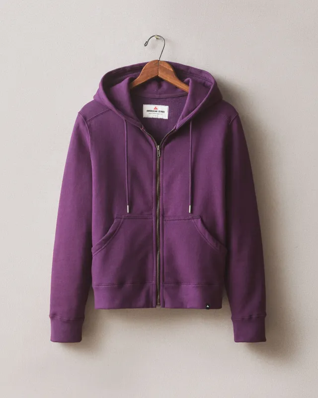 Women's Relaxed Classic Full Zip 2.0 - Italian Plum sold by American Giant